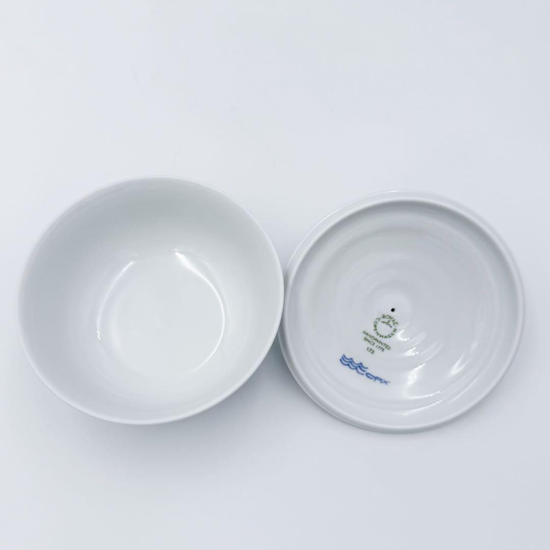 美品 ロイヤルコペンハーゲン ブルーパルメッテ ボウル 蓋付き