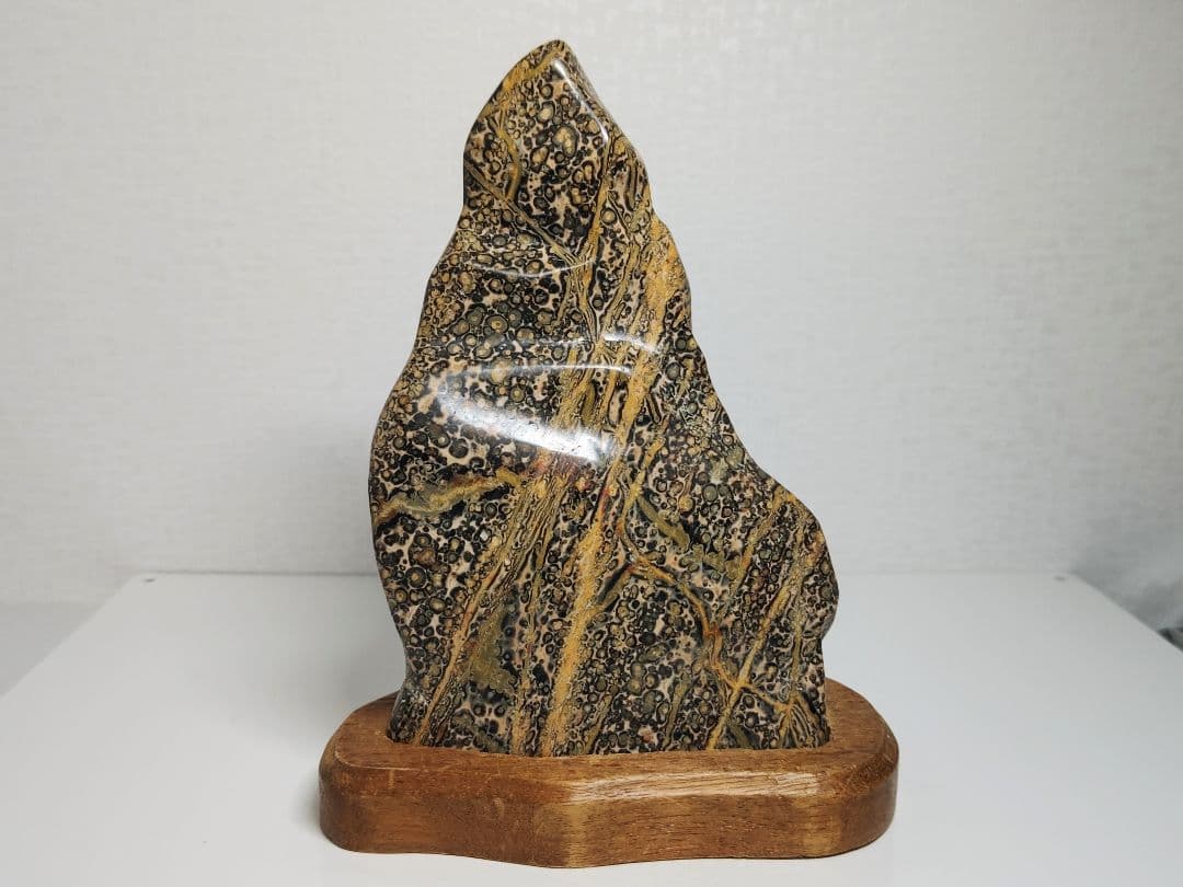 レオパードジャスパー 1.8kg 碧玉 原石 鑑賞石 自然石 誕生石 鉱物 水石