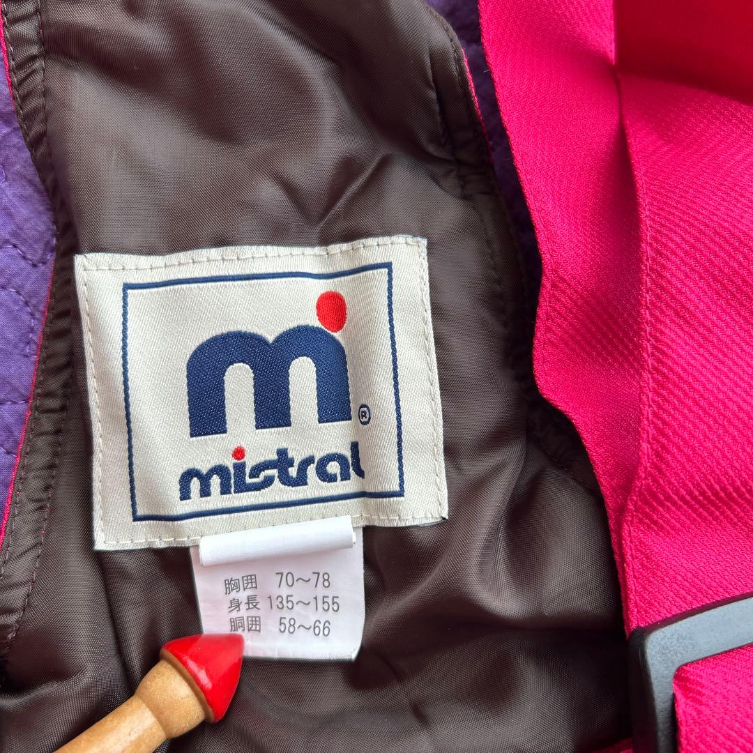 mistral ドット柄 スキーウェア 上下セット子供用