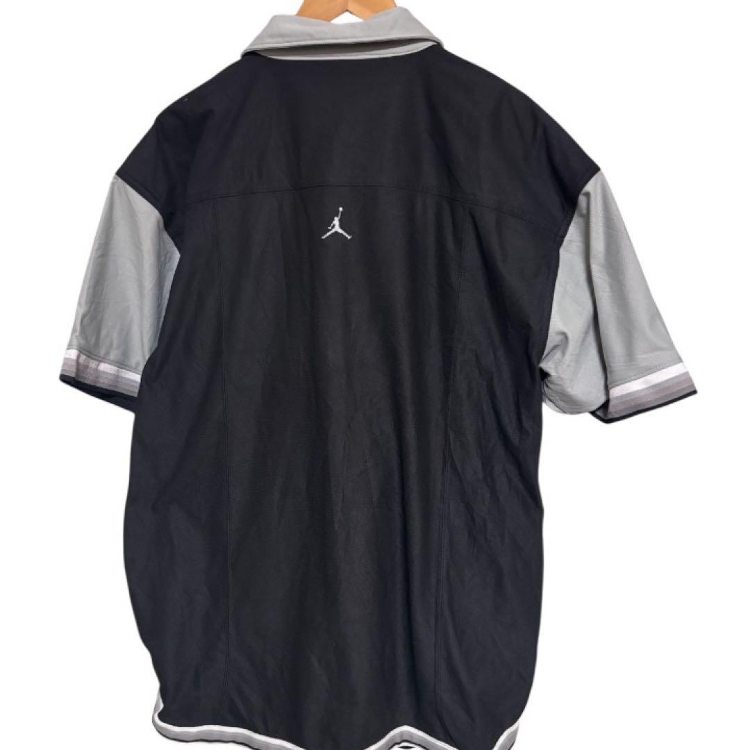 AIR JORDAN】希少00sポケット付スナップボタンシャツ　ブラック　XL