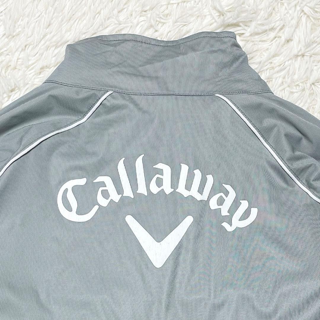 Callaway グレー フルジップジャケット レインウェア セットアップ M