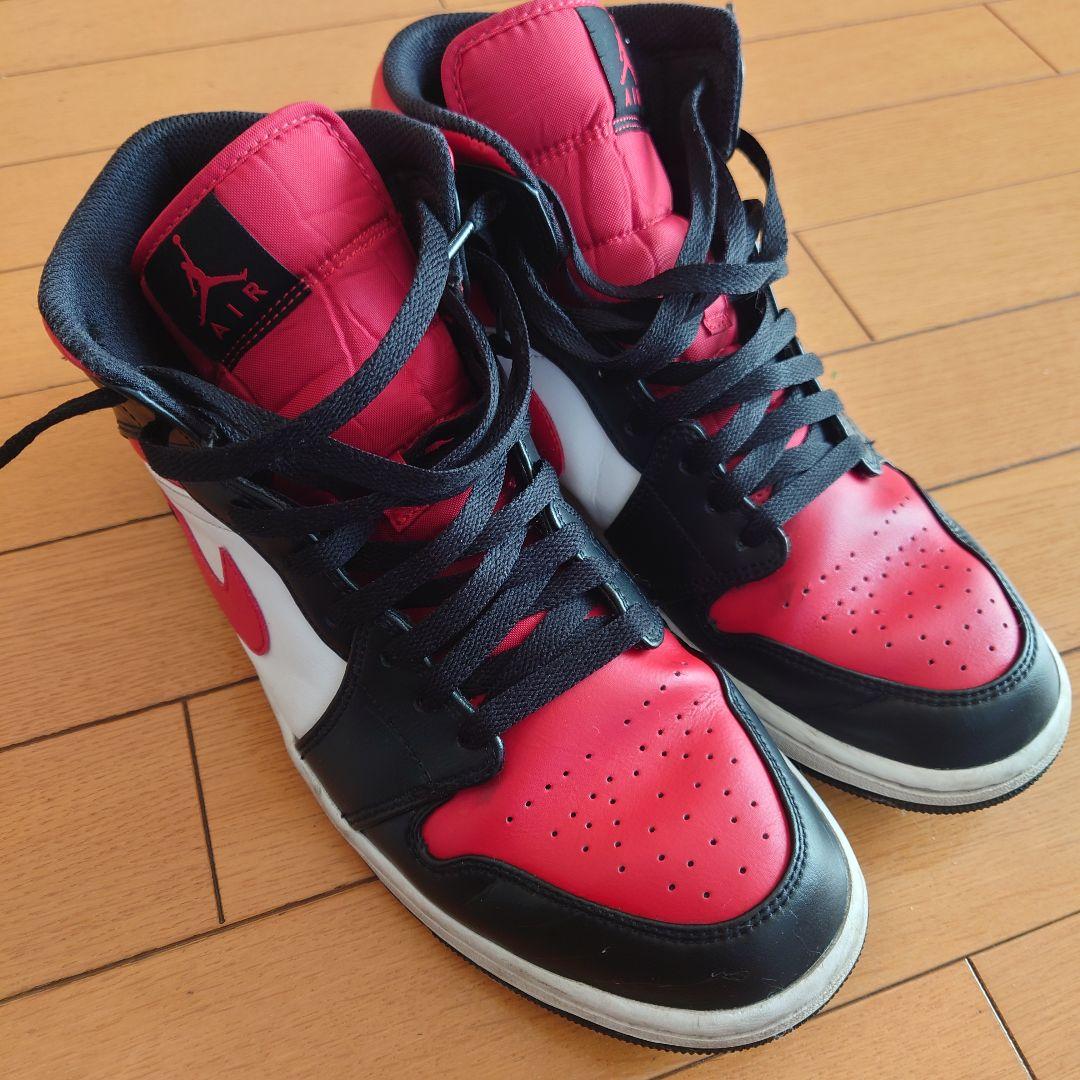 NIKE AIR JORDAN 1 MID 29cm ブラック/レッド