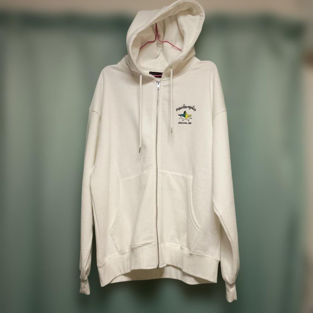 Mark Gonzales オリジナルアート パーカー L ホワイトスケーター