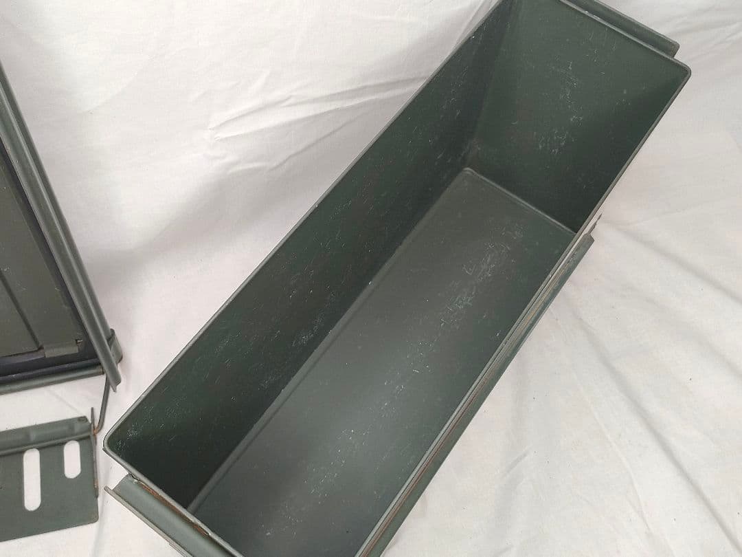 [米軍実物]アーモ缶 ロングサイズ 弾薬箱 ステンシル付 アンモボックス