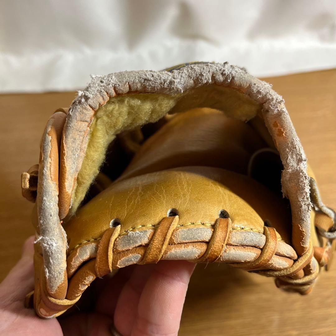 ミズノ ワールドウィン 一般軟式 グローブ グラブ 内野用 青カップ 美品