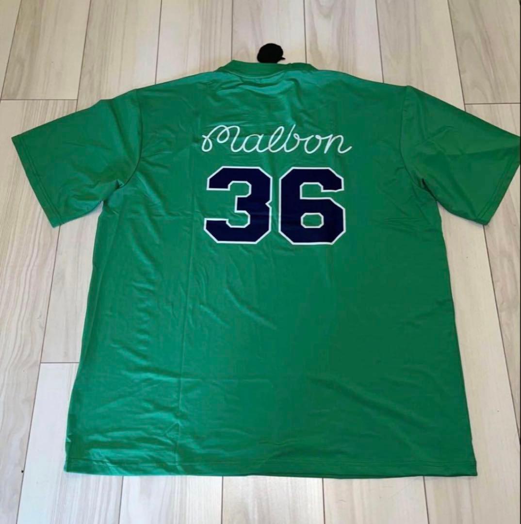 XL マルボンゴルフ MALBON GOLF シャツ　モックネック　緑