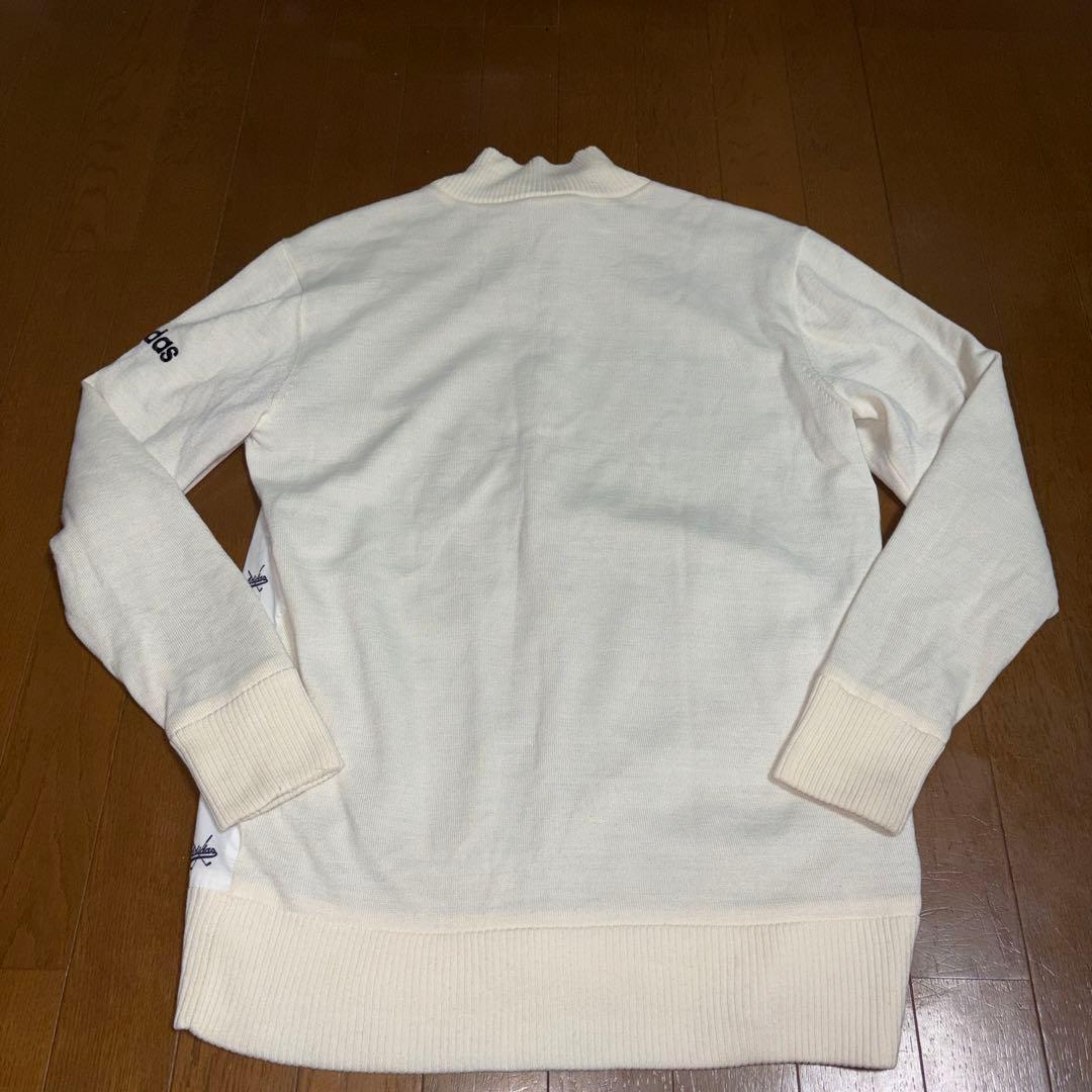 オシャレ アディダス ニット切替 蓄熱フルジィップ ブルゾン
