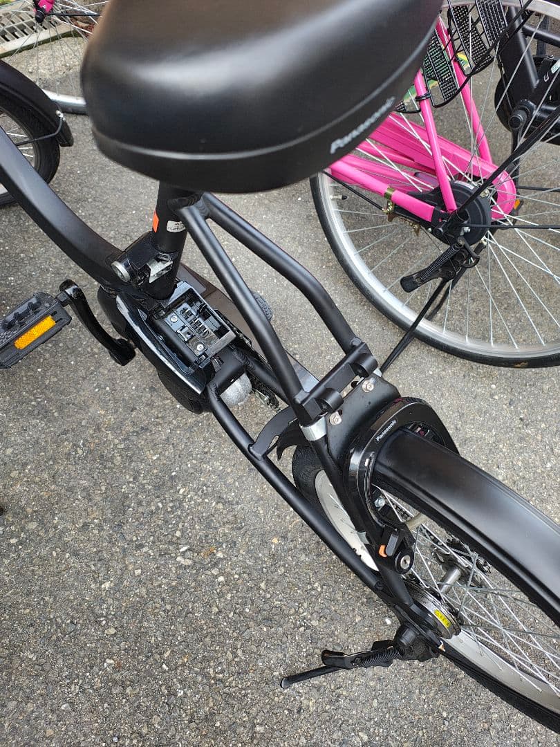 電動アシスト自転車 シティタイプ 黒 バスケット付き