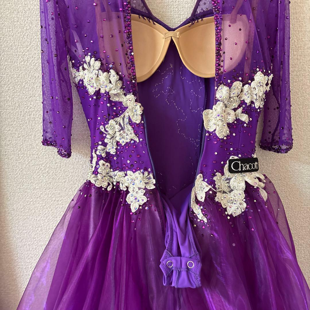 チャコット　美品❗パープルのモダンドレス✨　Ｓサイズ