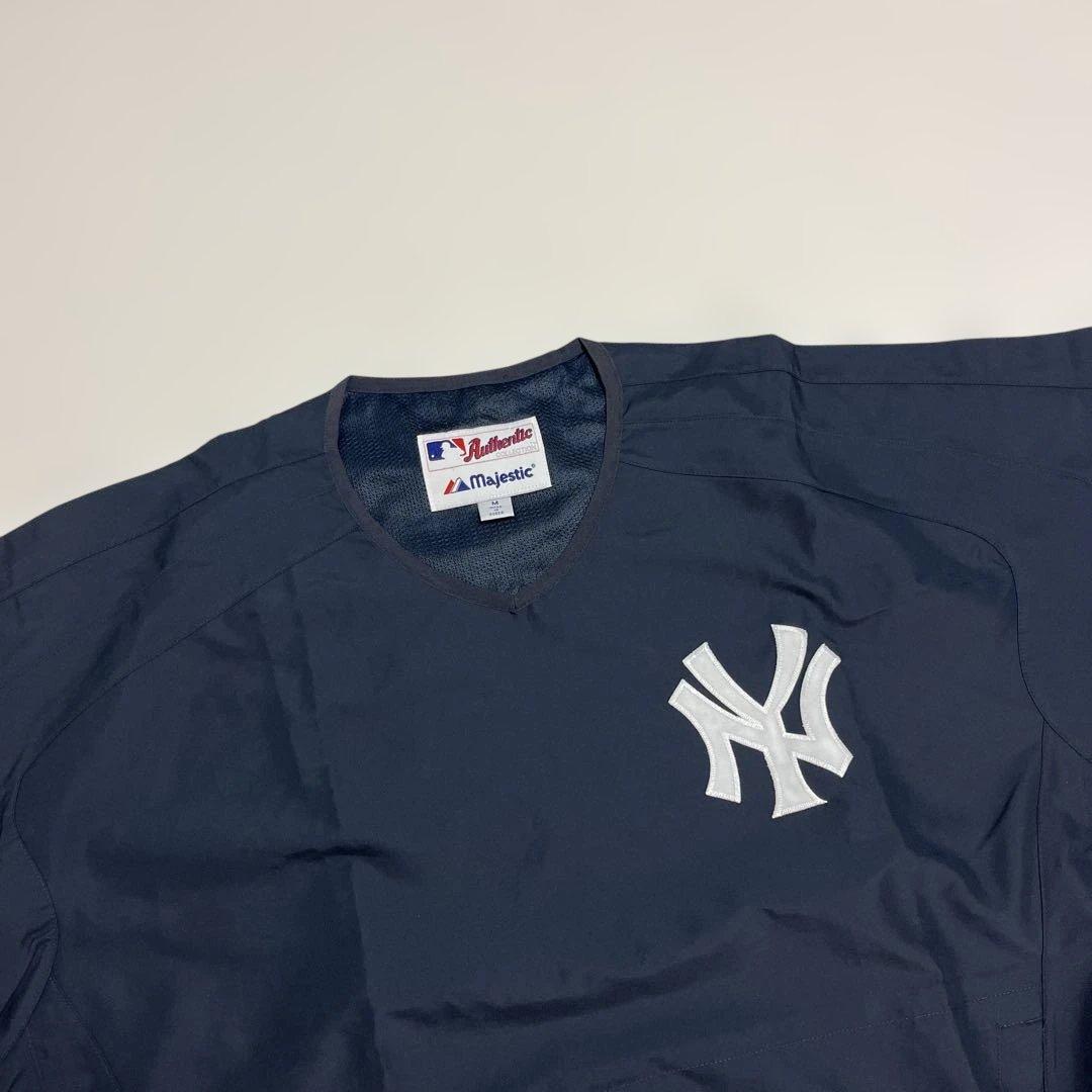 00s Majestic MLB ヤンキース プルオーバー 半袖