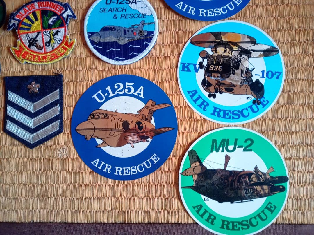 自衛隊と米軍のワッペン、ステッカー他のセット