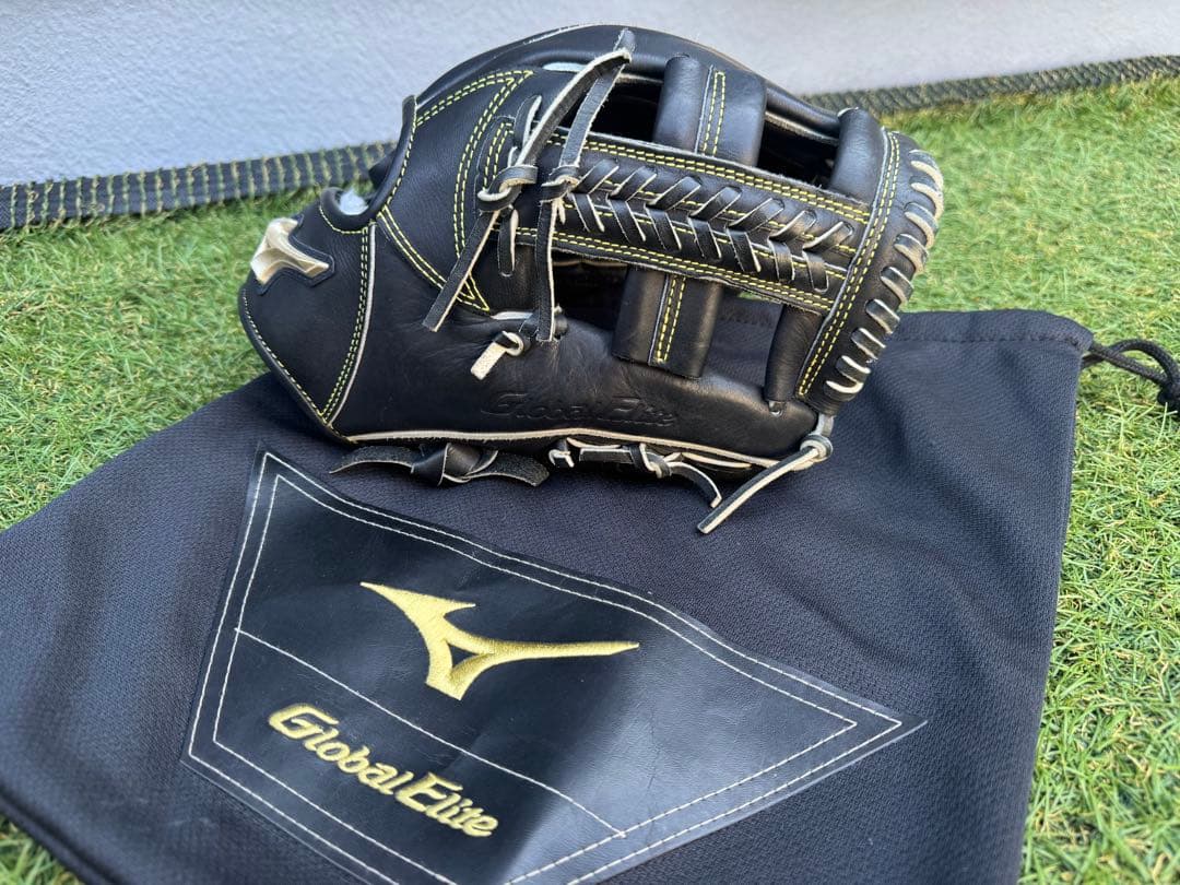 【美品】MIZUNO グローバルエリート 軟式内野手用10 グローブ 右投げ