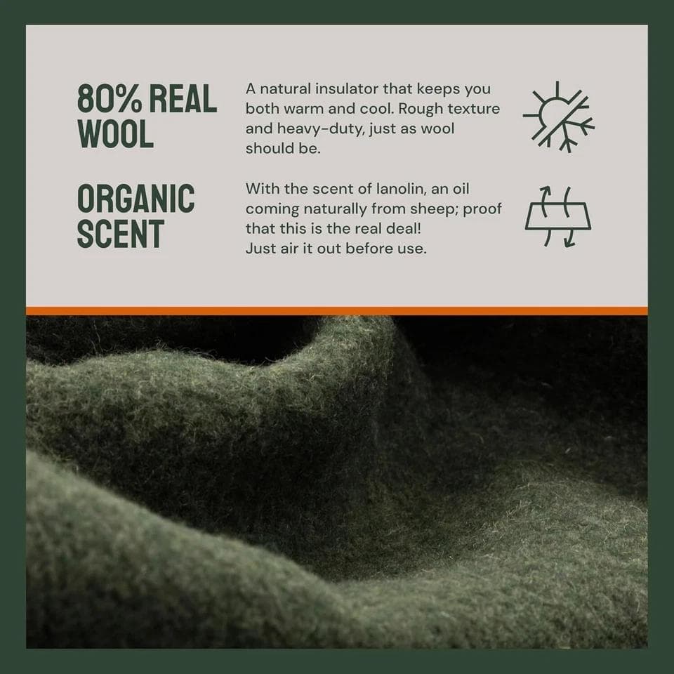 登山☆キャンプに☆Woolly Mammoth Wool Blanket