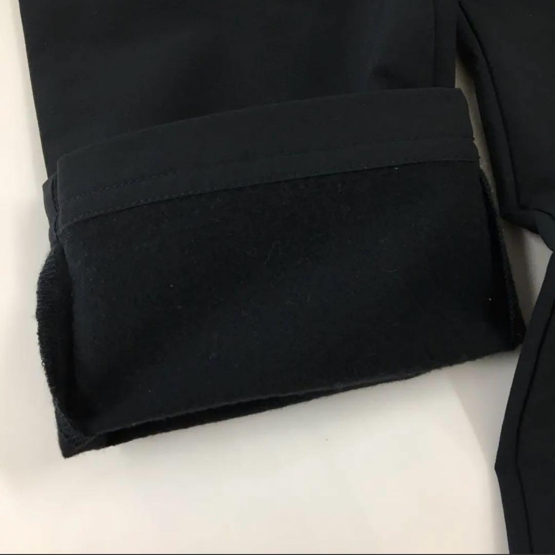 【美品】ニューバランスゴルフ パンツ 黒×イエロー ストレッチ 裏微起毛 L