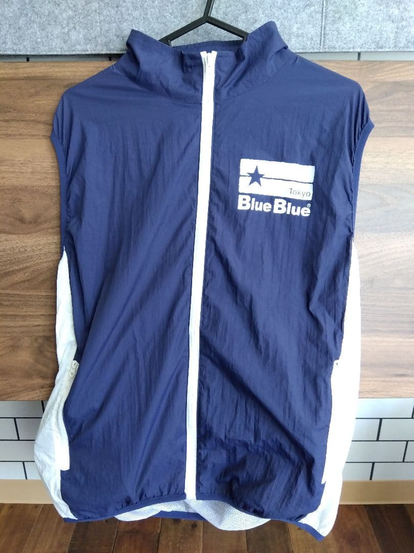 Blue Blue ファン付きフィッシングベスト M ネイビー