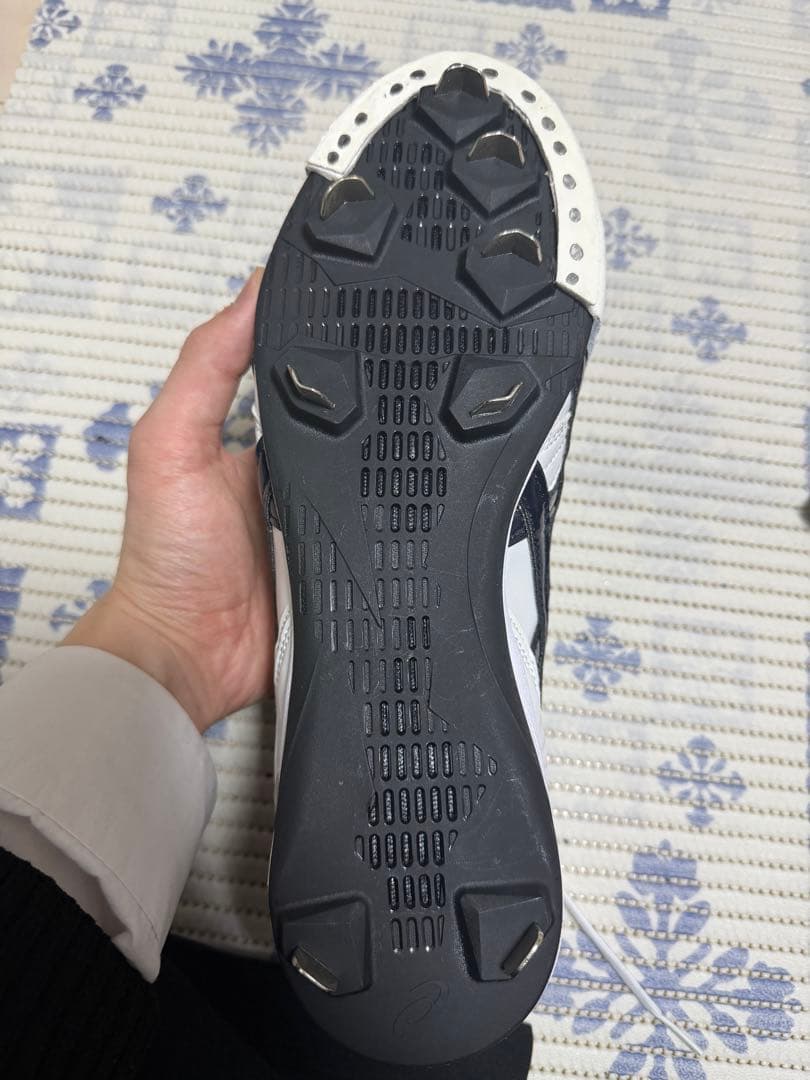 asics GOLDSTAGE スパイク ホワイト/ネイビー