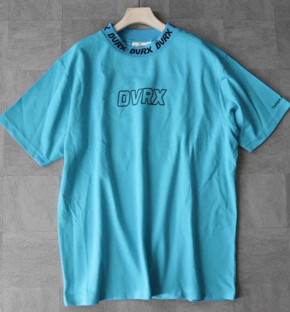 新品【デヴァロー ゴルフ】 Rib モックネッククロコTシャツ XL