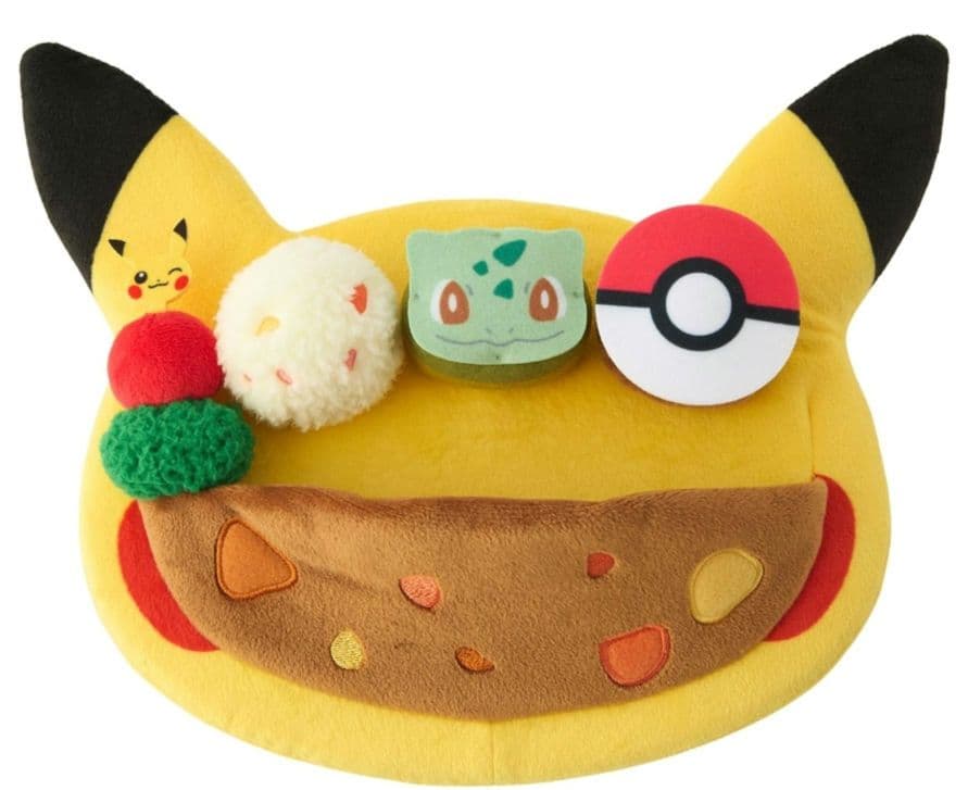 ポケモン★♥ピカチュウ♥★カフェプレート風 ぬいぐるみ★ポケセンセンター