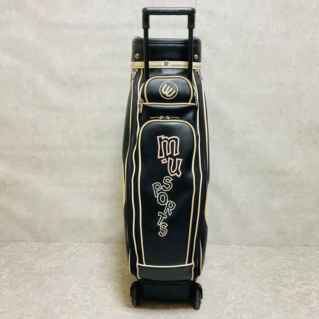 美品　エムユースポーツ カート付きキャディバッグ ゴルフバッグ ミエコウエサコ