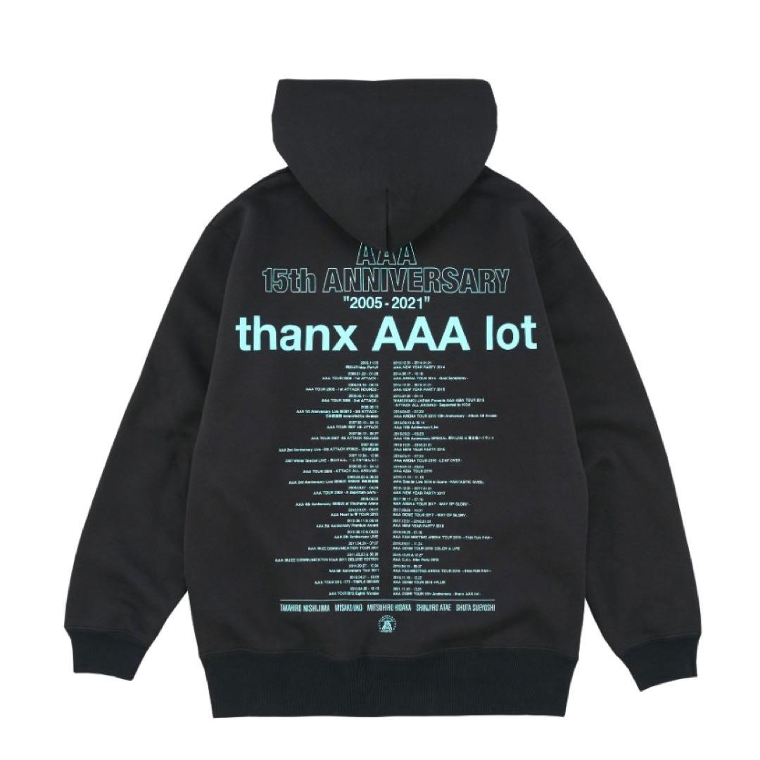 AAA 15th Liveグッズ パーカー プルオーバーフーディー Lサイズ 黒