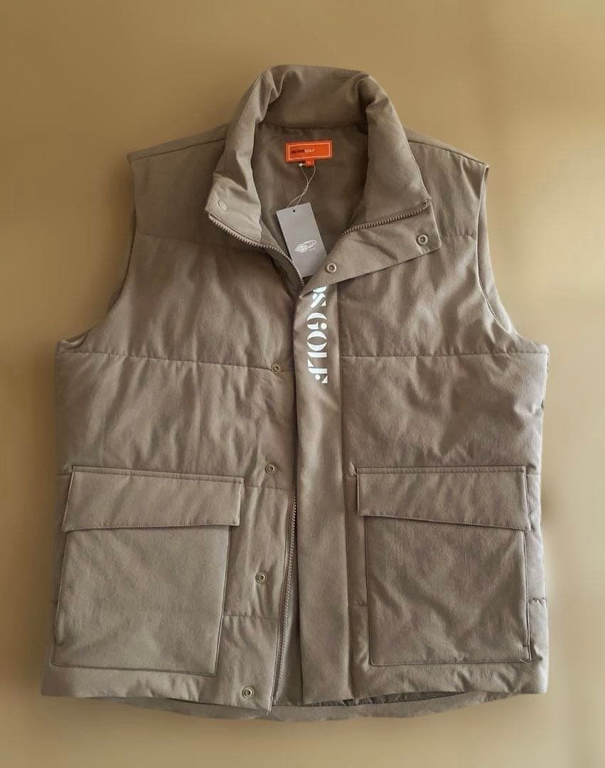 新品　 ビームスゴルフ　綿入りベスト　ベージュ