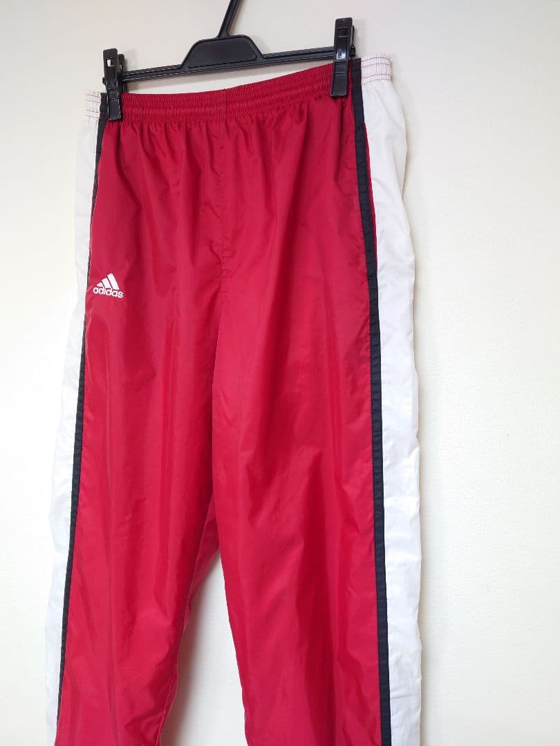☆ adidas トラック ナイロン パンツ レアカラー ビッグシルエット L