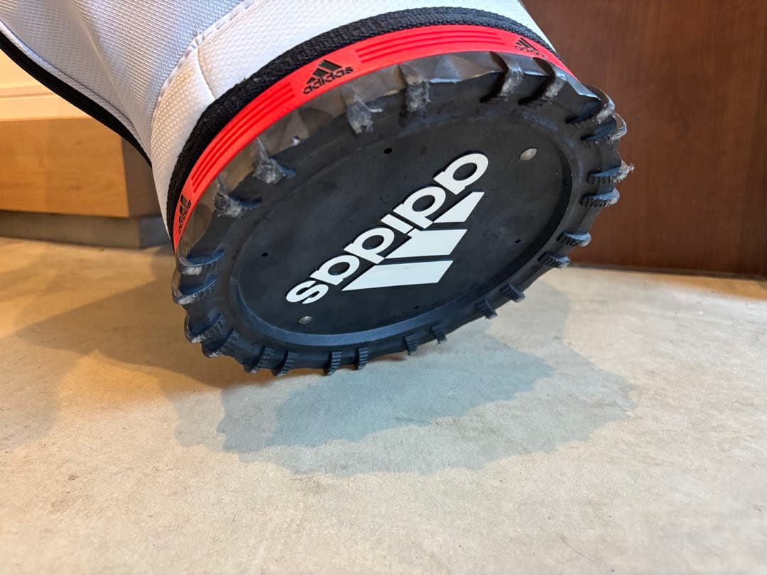 adidas アディダス ゴルフ キャディバッグ ホワイト×ネイビー　使用感あり
