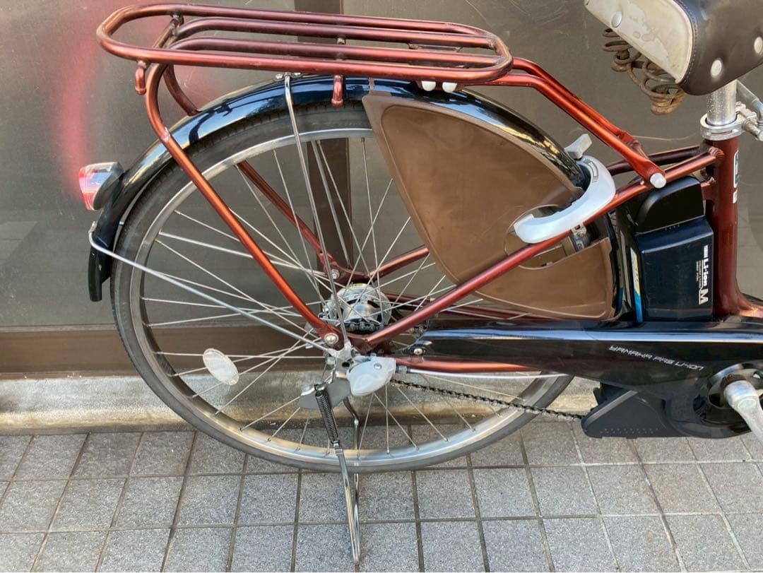 中古電動自転車 ヤマハPASラフィーニ 26インチ ワインレッド 横浜 3686