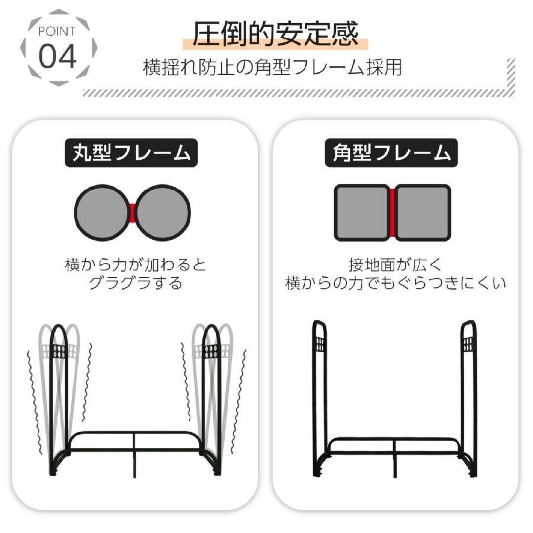 【新品】薪ラック 薪棚 薪ストッカー 通気性抜群 安定 ダブル 200cm