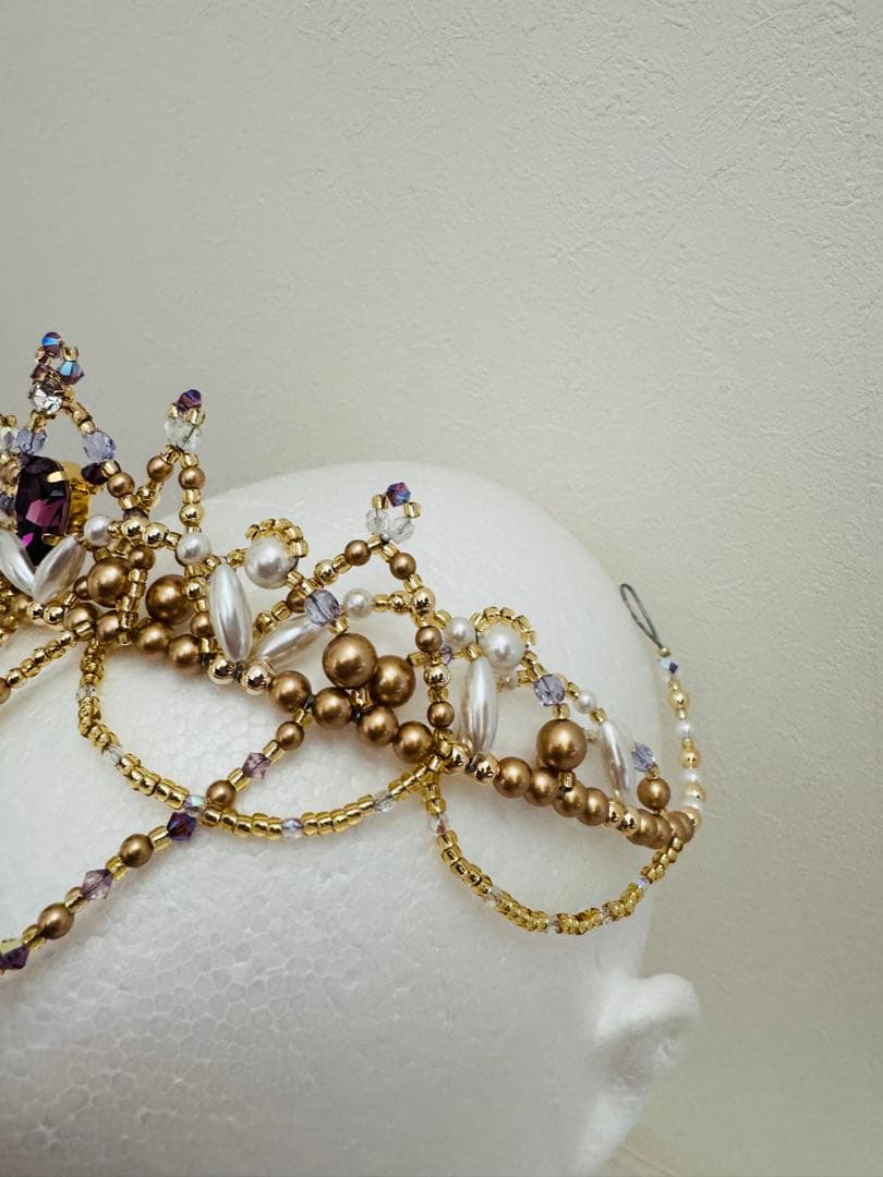 バレエティアラ　アメジスト　前飾り付き