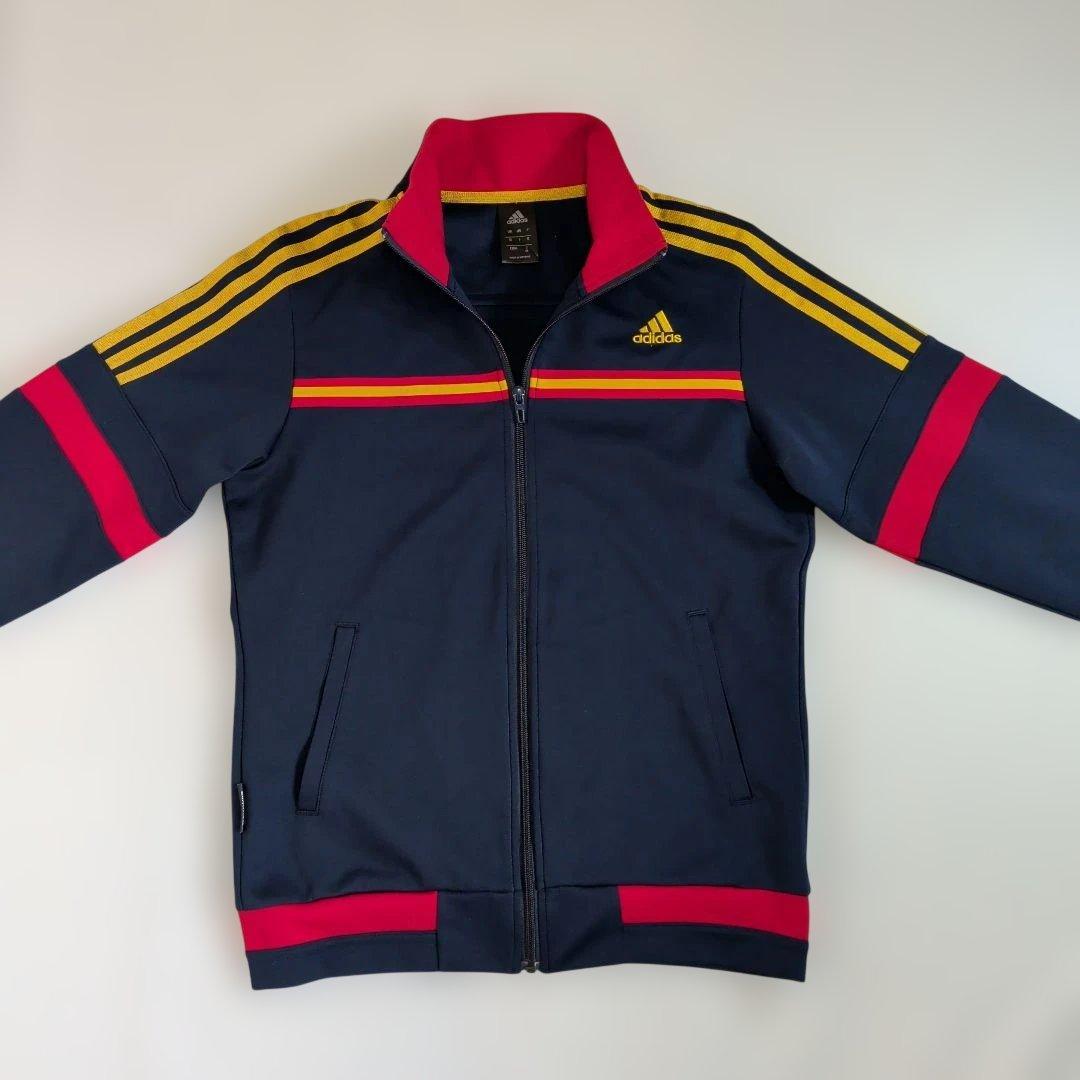 美品 М adidas スペイン柄 セットアップ 上下 ジャージ バックプリント