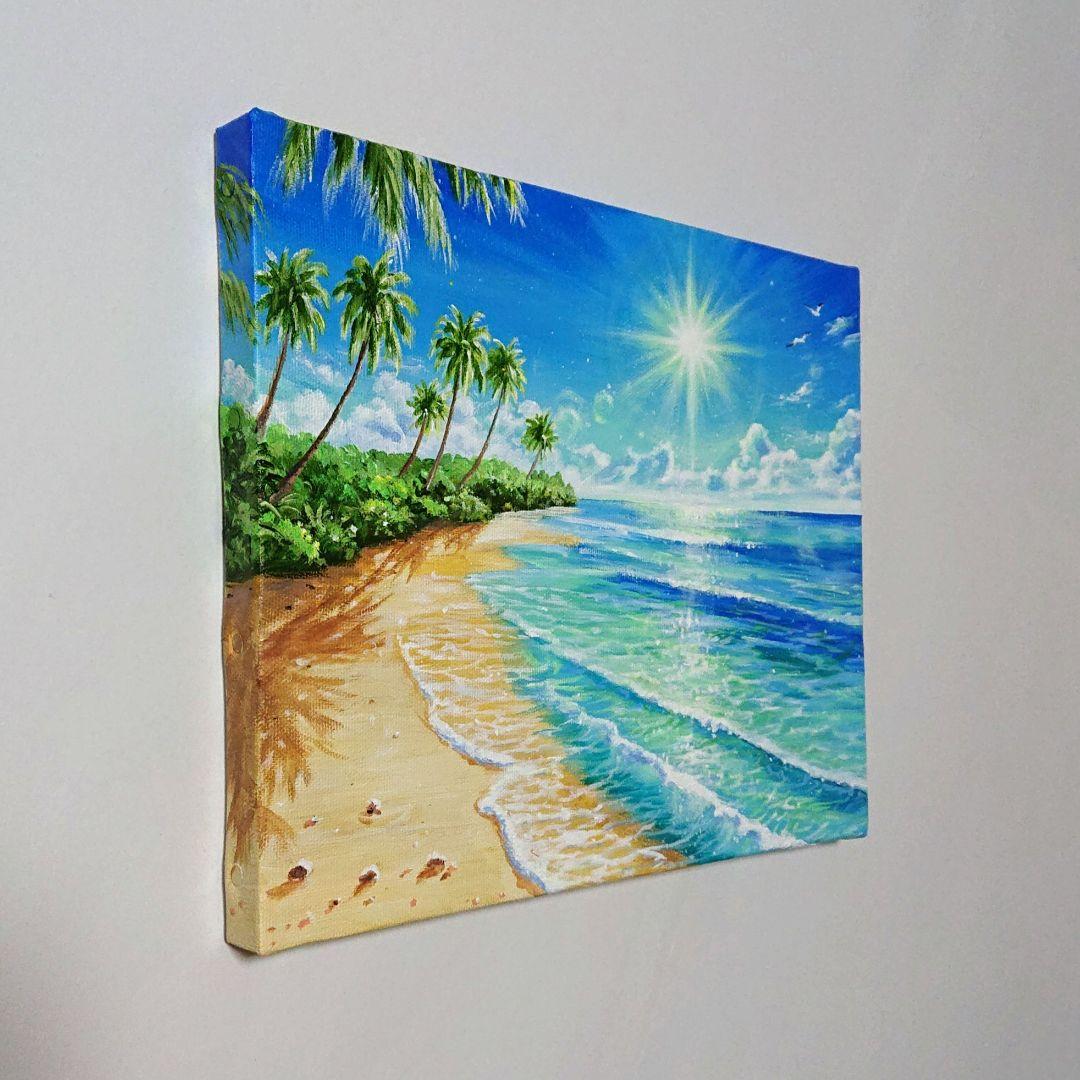 【Summer 】アクリル画 F3 風景画 絵画