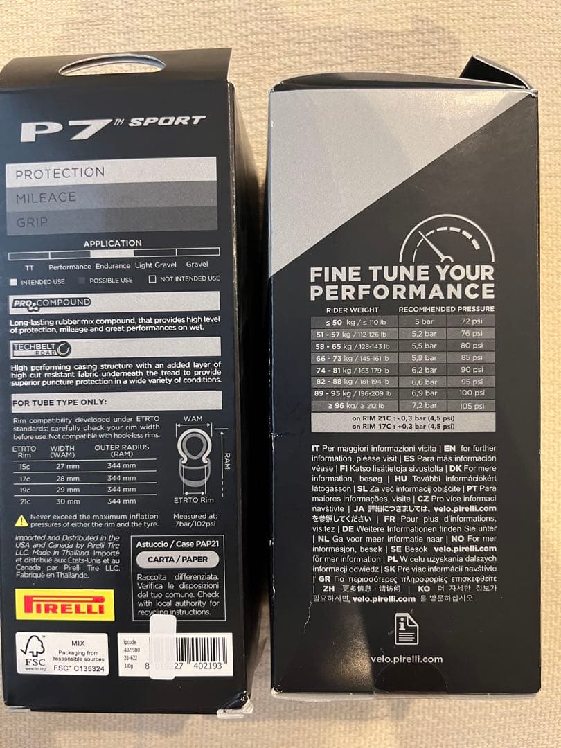 Pirelli P7 Sport 700x28c クリンチャー　未使用品 2本