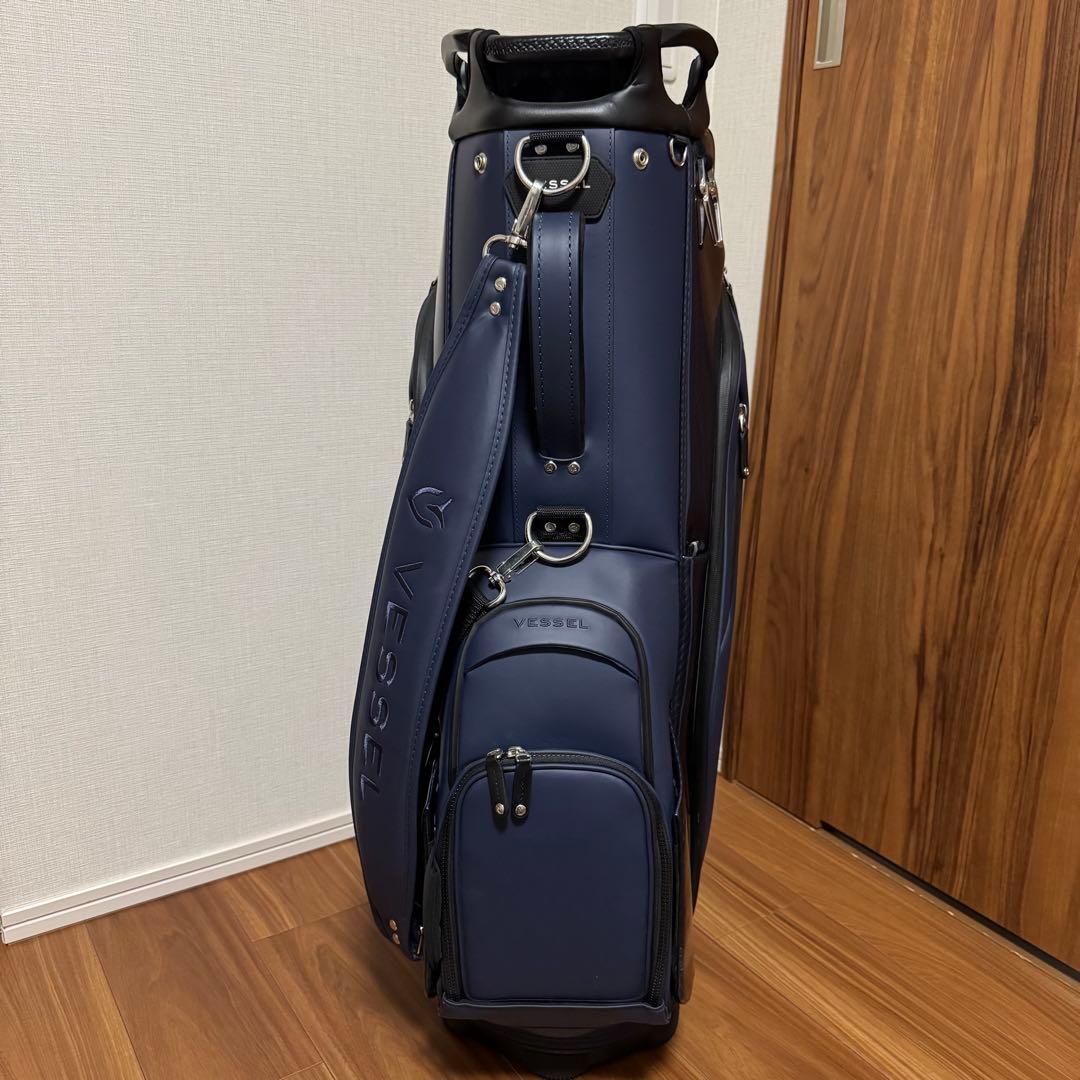 最終値下げ！【中古美品】VESSEL LUX 7 JP ネイビー キャディバッグ