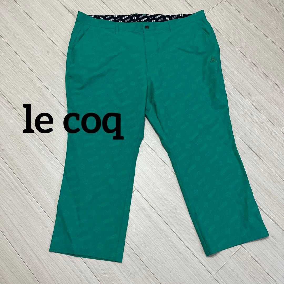 ルコック le coq 大きいサイズ メンズ ゴルフパンツ グリーン 緑