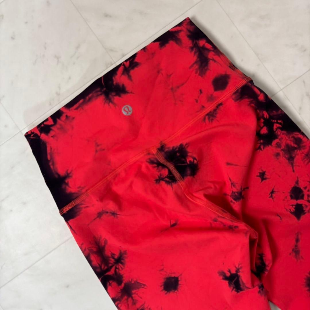 ルルレモン lululemon 4 High-Rise Tight 25 赤黒