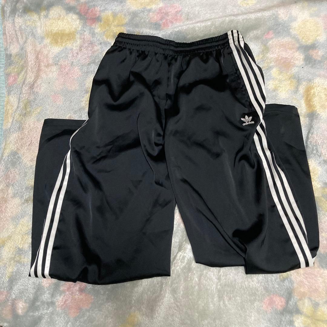 adidas サテンワイドレッグパンツ　2XL