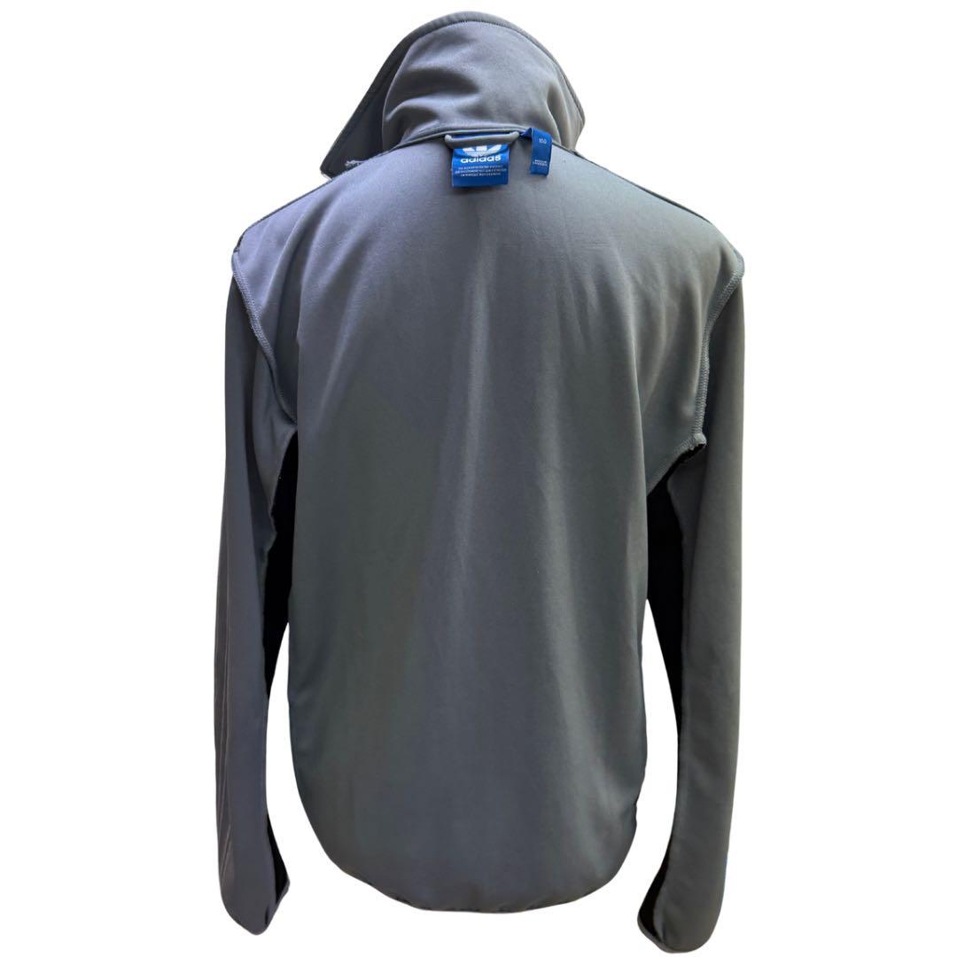 adidas グレー レッド ジャージジャケット