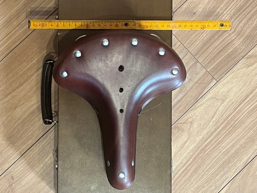 本革サドル コイルスプリング　ブラウン レザー ハンモックサドル 実用車