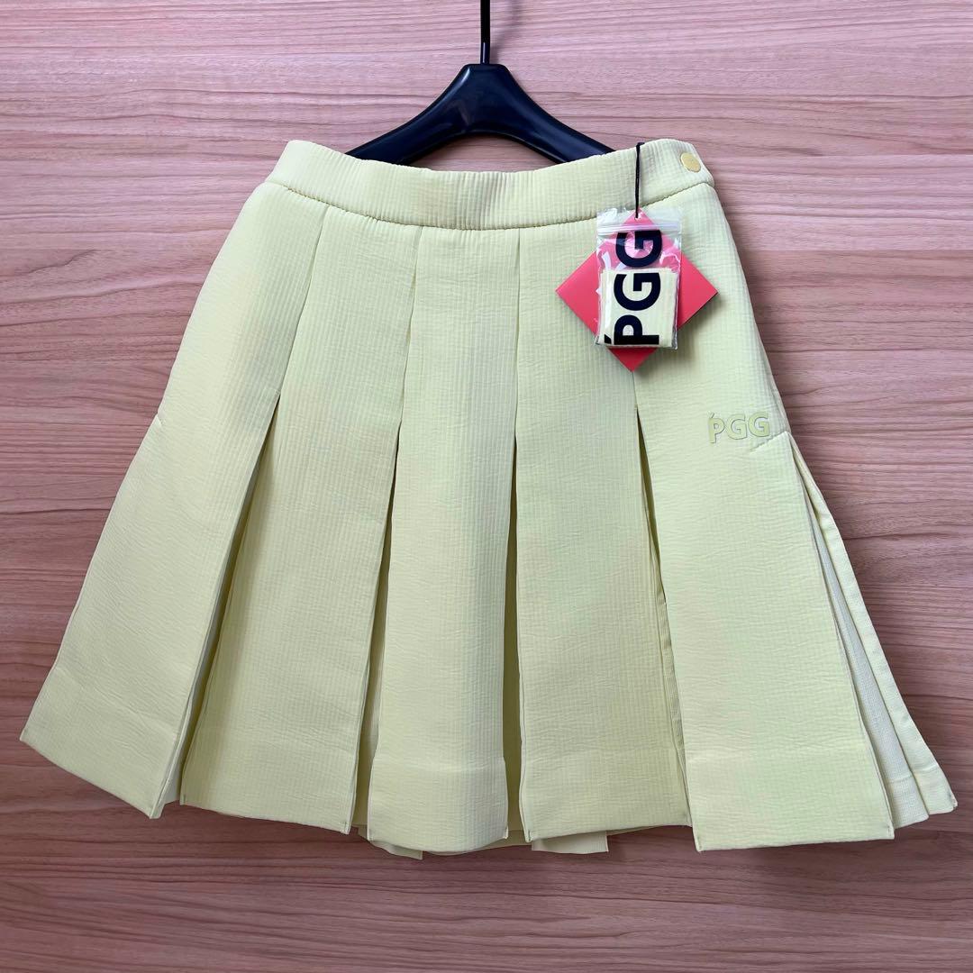 新品★79,200円 ライム淡黄M PGG パーリーゲイツ 春ゴルフセットアップ