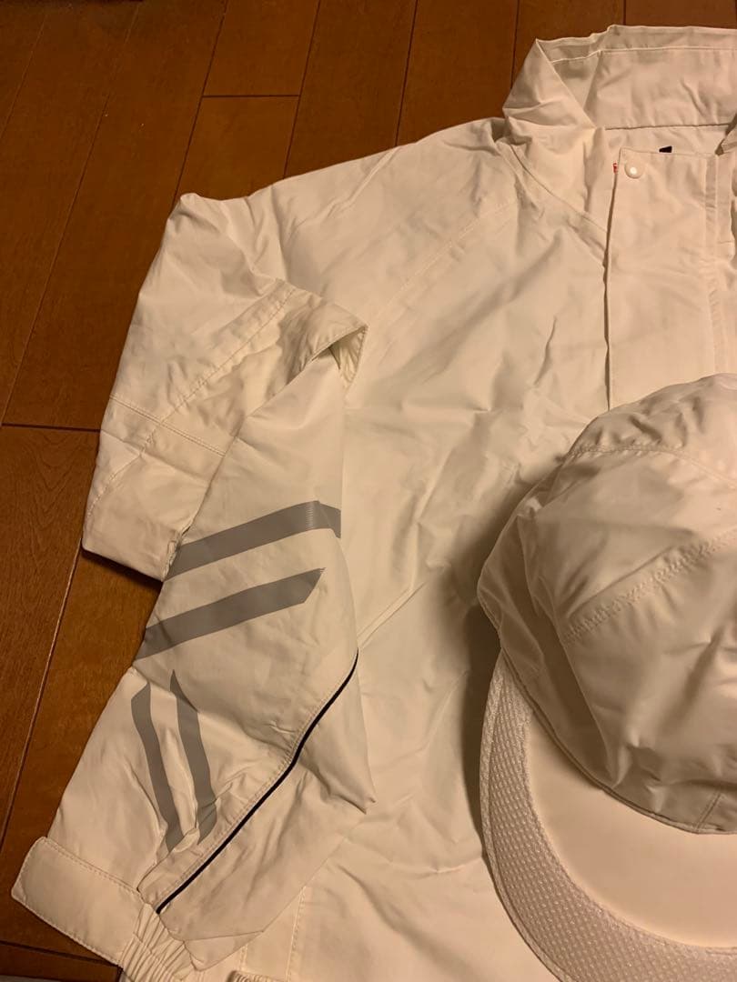 SRIXONレインウェア3点セットサイズM (収納袋付き) ホワイト