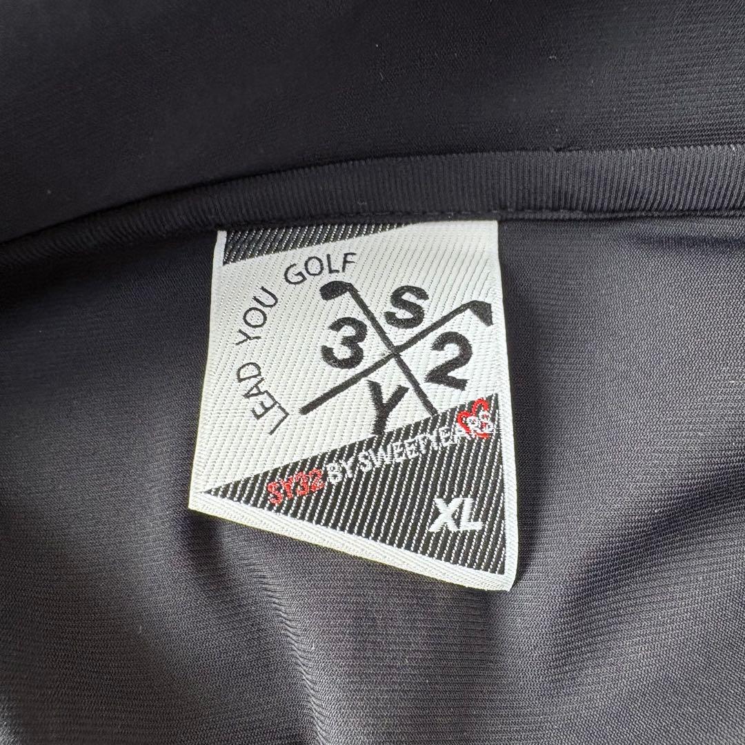 SY32 エスワイサーティトゥ ゴルフウェア ブラック XLサイズ シンプル