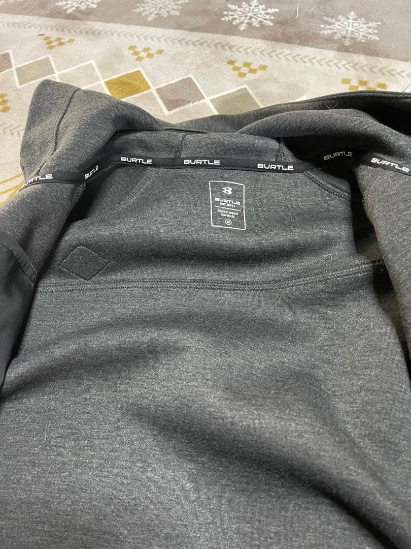 BURTLE フード付きエアーテックフーデイ、パンツ上下セット チャコールグレー