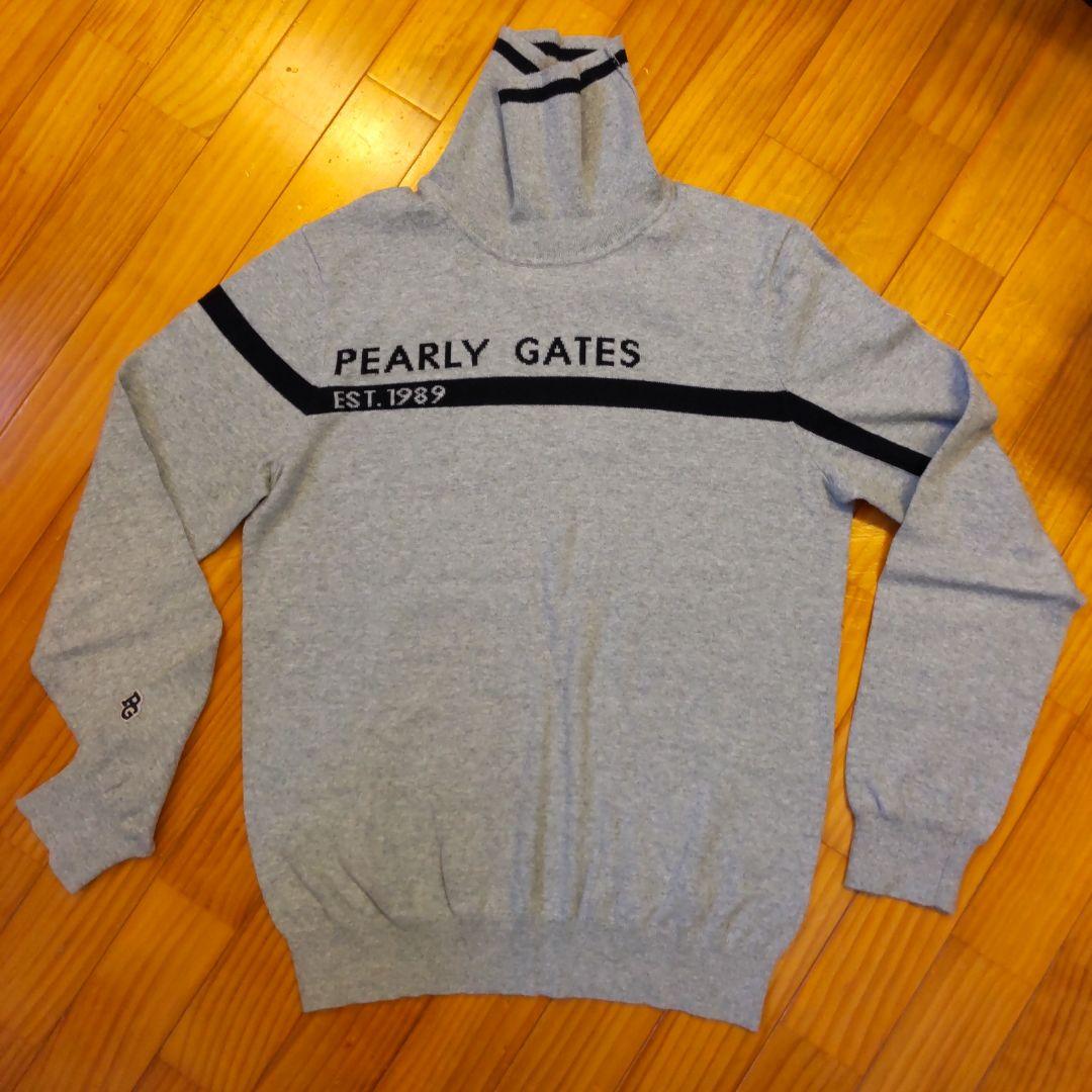PEARLY GATES タートルネックセーター グレー
