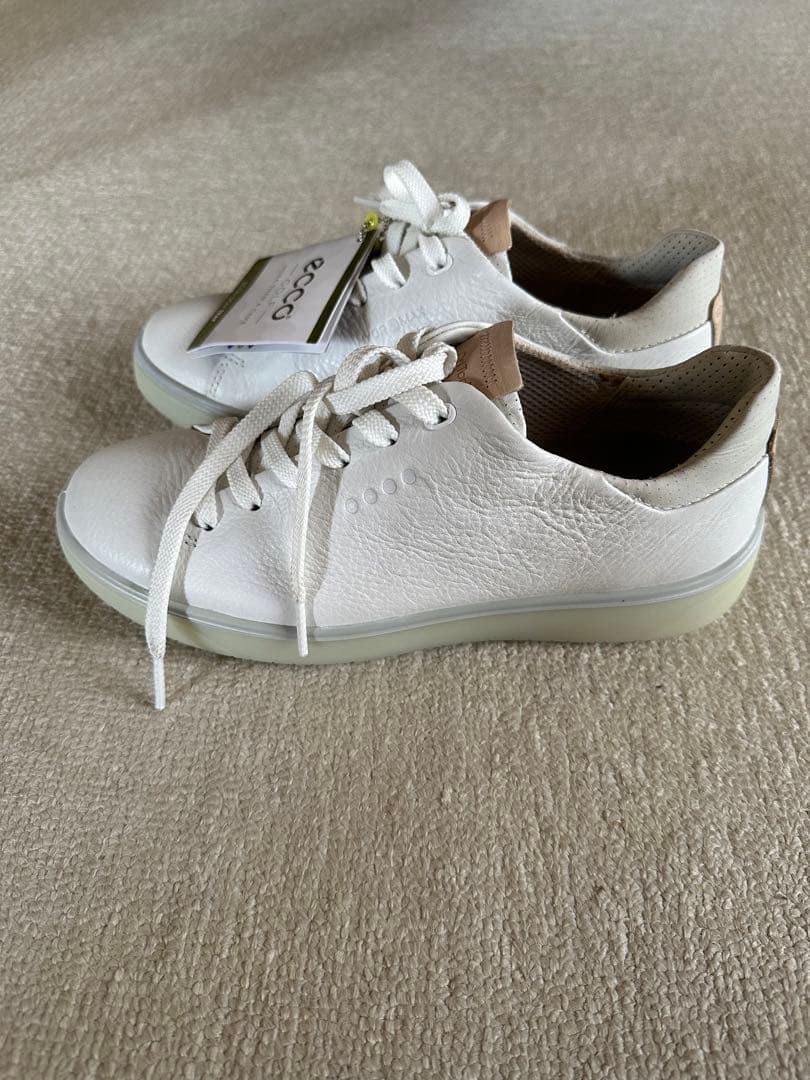 新品　ECCO エコー レザー　シャドウホワイト ゴルフシューズ　36