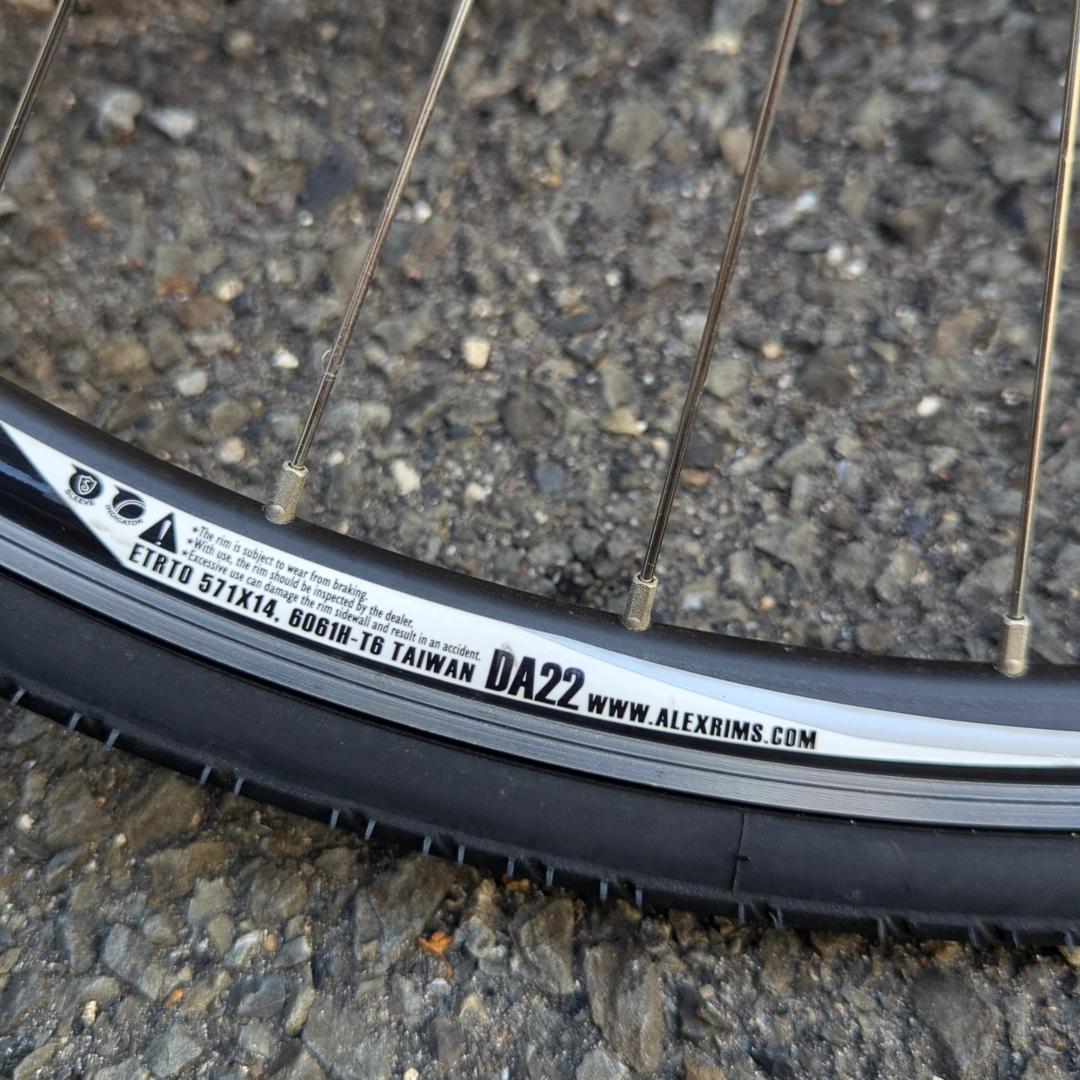 ★ALEXRIMS DA22 650c フロントホイールセット