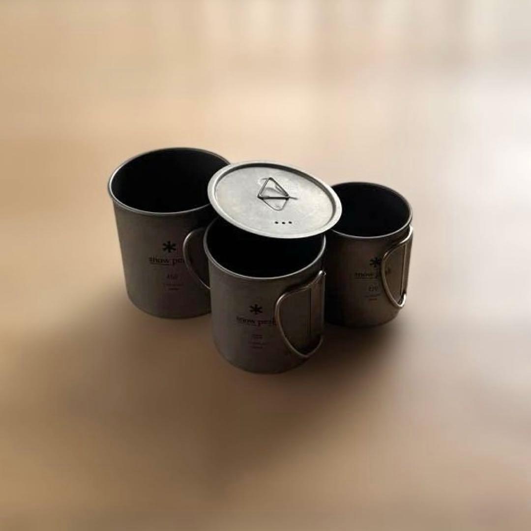  peak チタンマグカップ3個 スタッキング可能