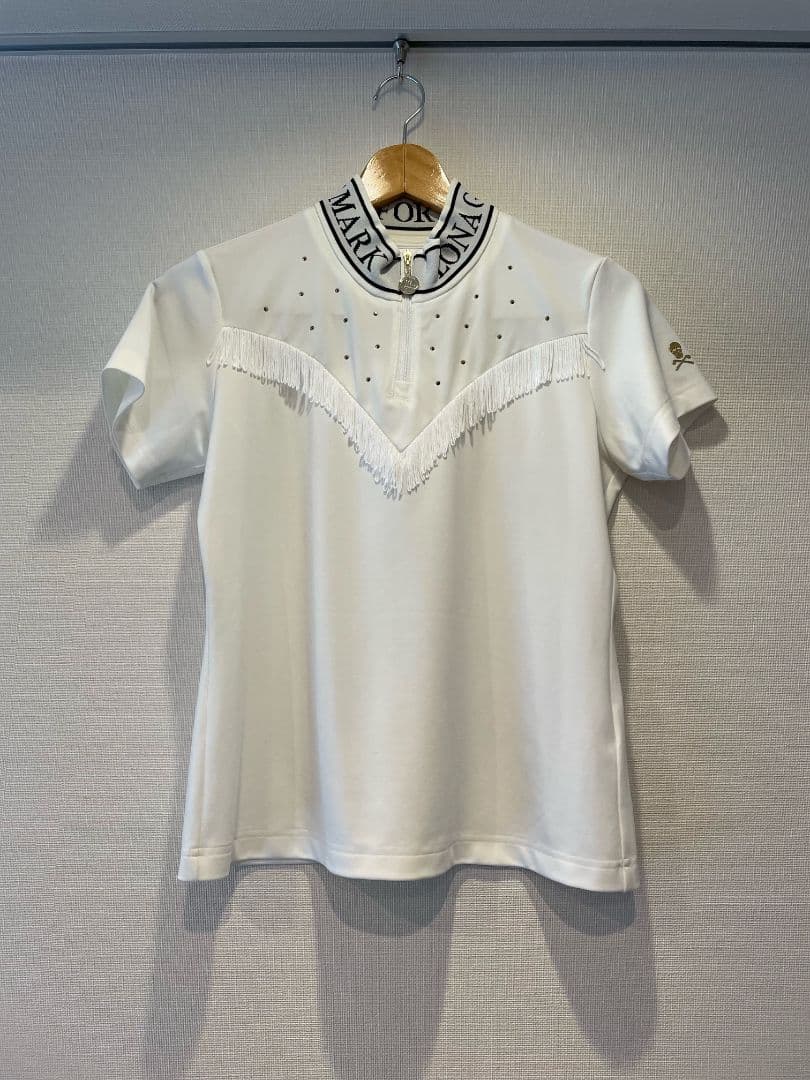 美品✦マークアンドロナ✦Orb Fringe Tee✦フリンジモックネックシャツ