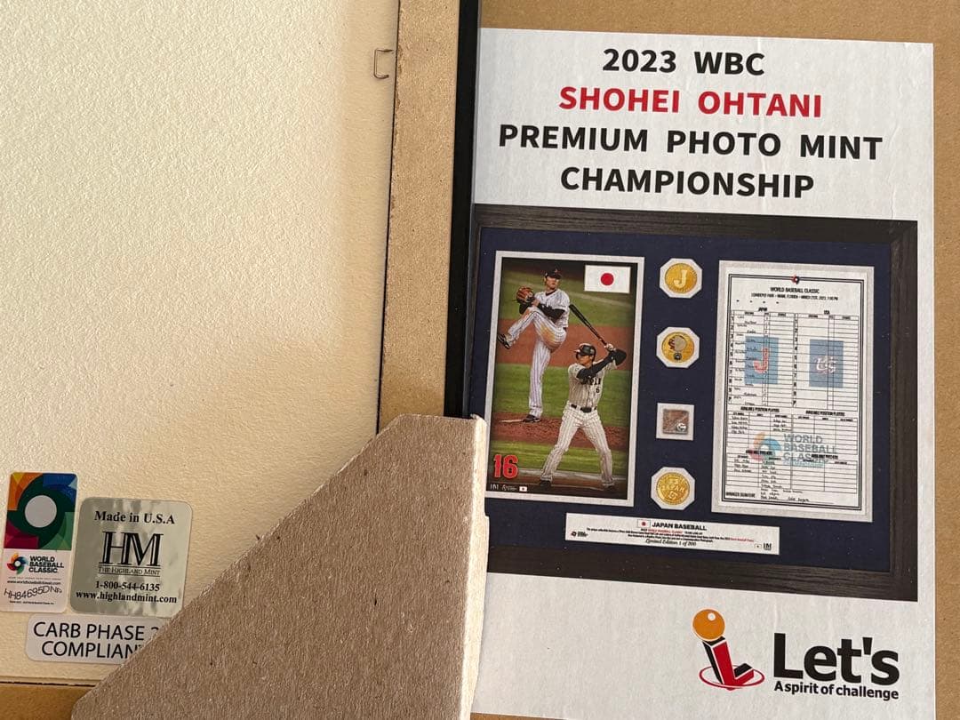 2023 WBC 優勝MVP 大谷翔平 実使用ベース&ボール スタメンカード付