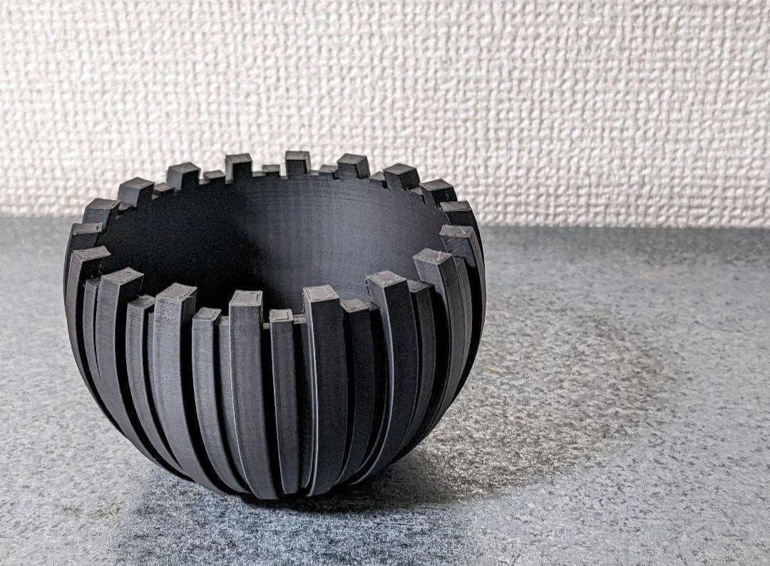3Dプリンター鉢 作家鉢 モダン シンプル ミニマル 無機質 シック 北欧 5号